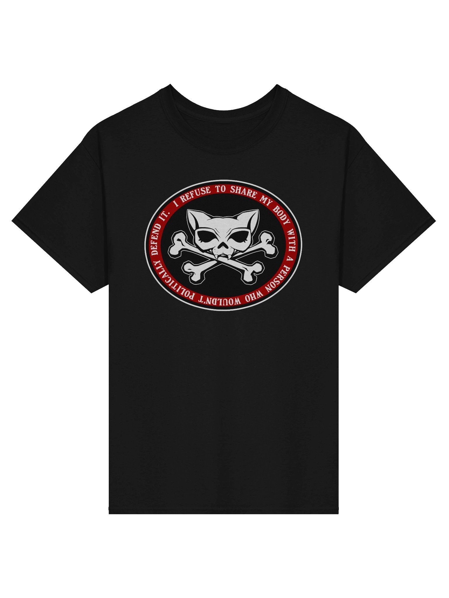 I Refuse Redline Kat Skull Heavyweight Tee product image (1)