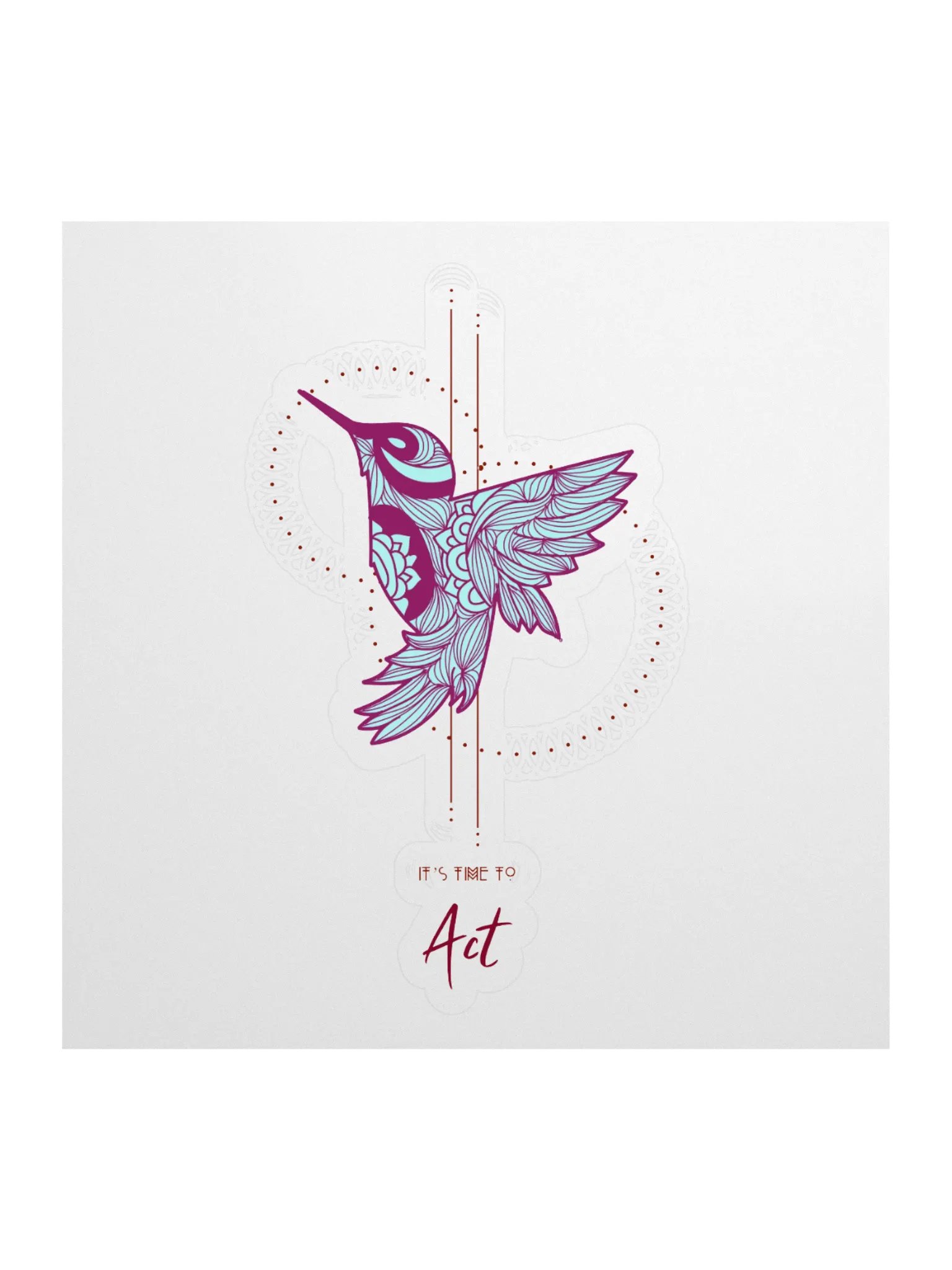 Ephemeral Art Hummingbird Sticker product image (1)