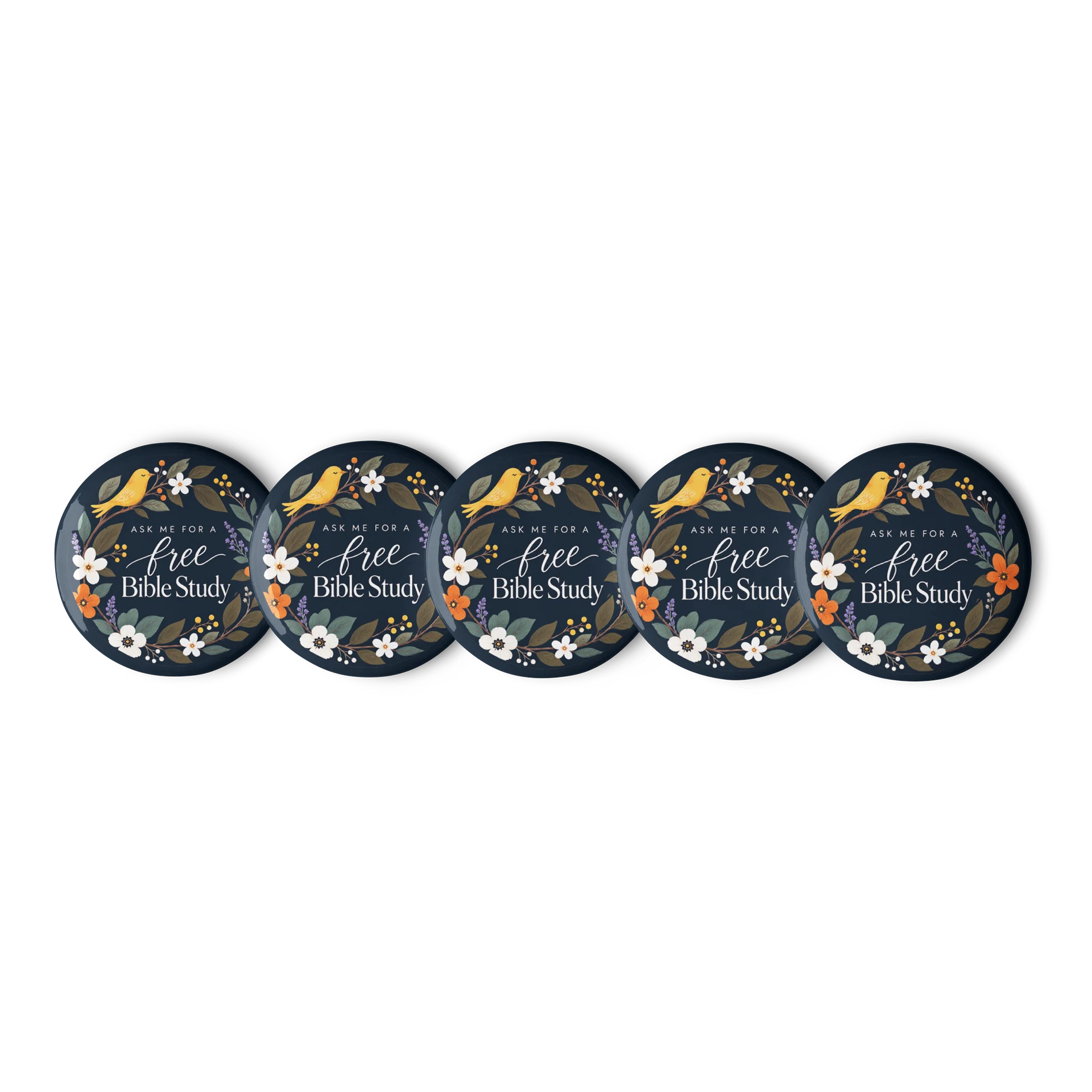 Ask me for a free Bible Study Floral Pin product image (2)