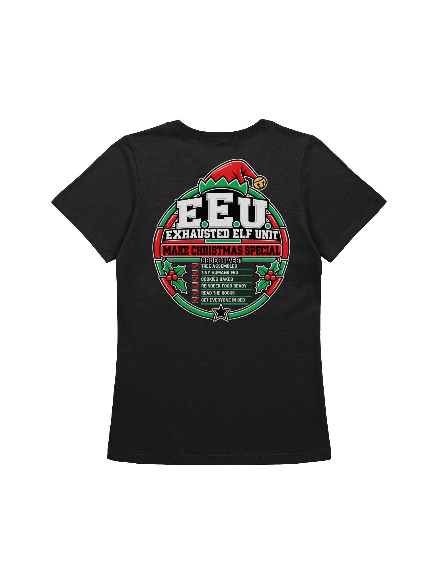 Exhausted Elf Unit Women's Relaxed-Fit Tee | Black product image (2)