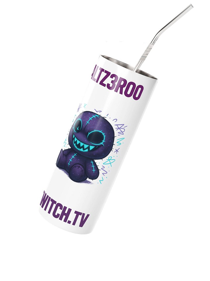 Void X‑Stitch Plush — White Stainless Steel Tumbler product image (2)