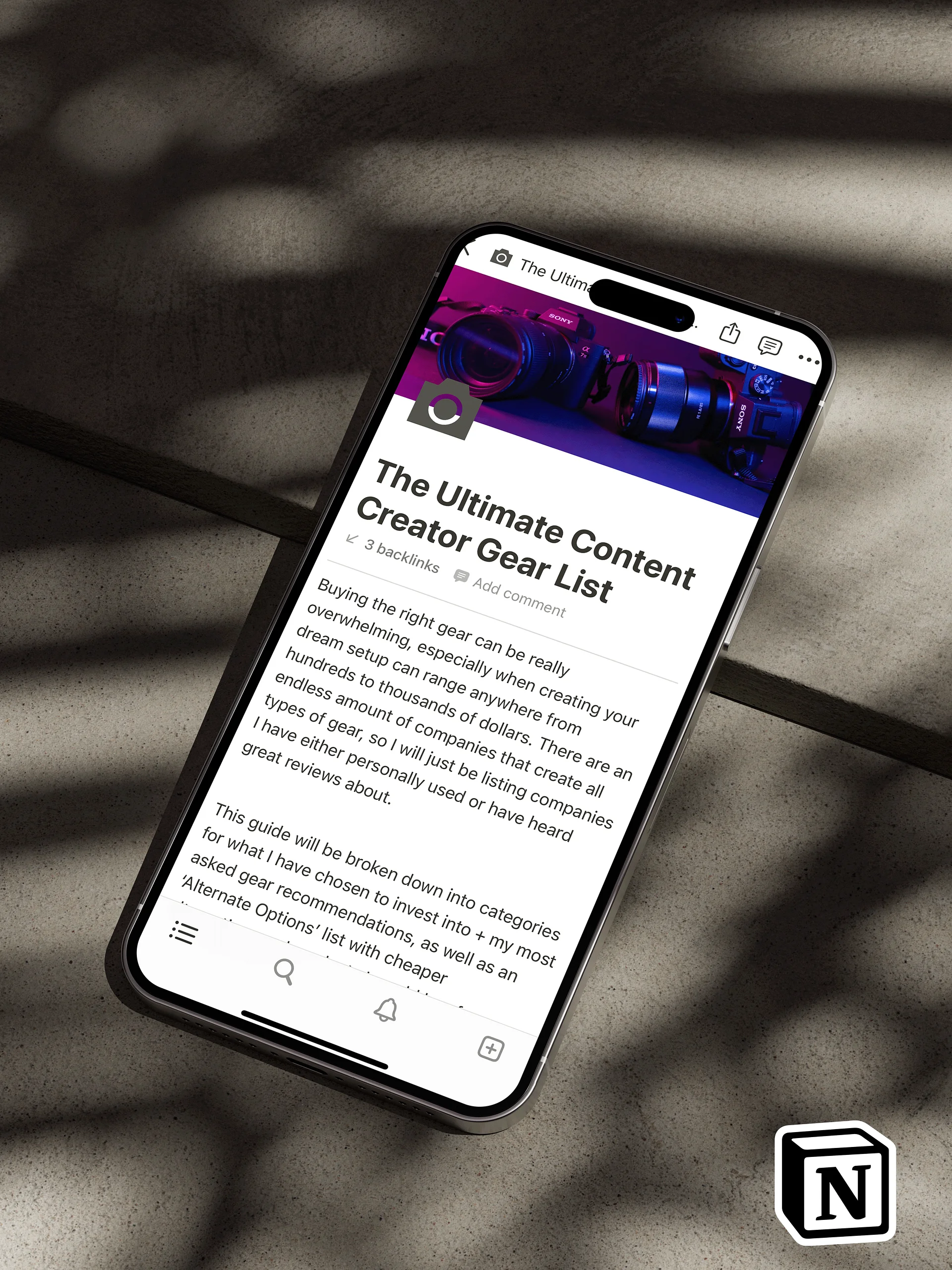 The Ultimate Content Creator Gear List product image (1)