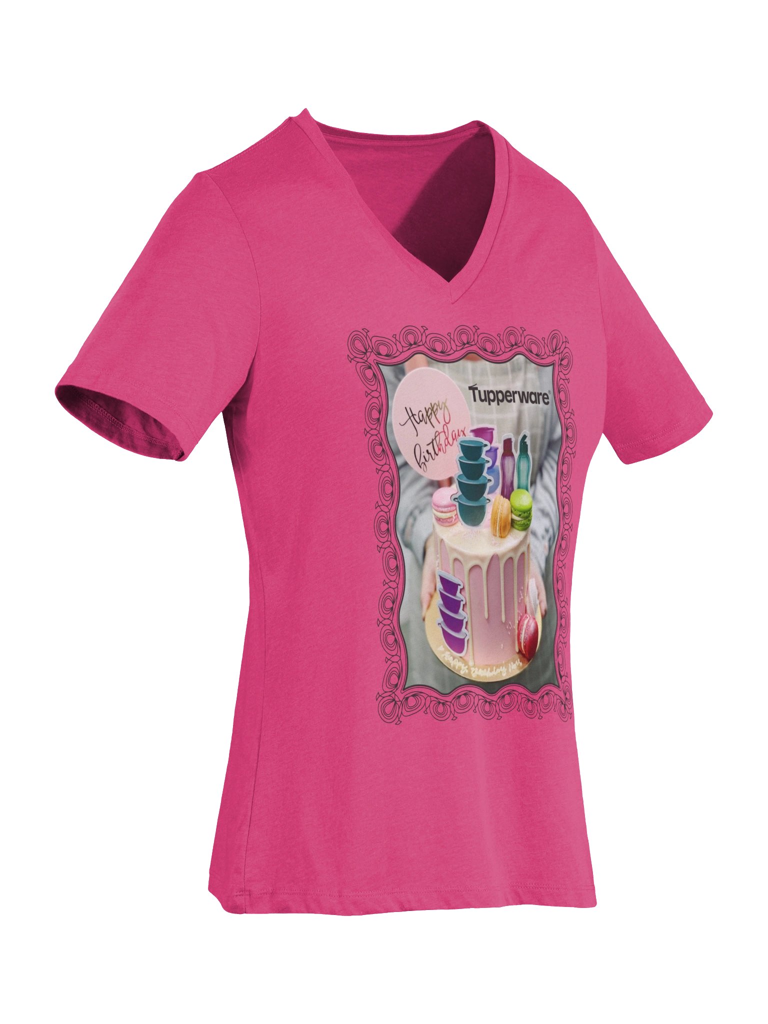 Happy Birthday Tupperware V-Neck Tee product image (18)