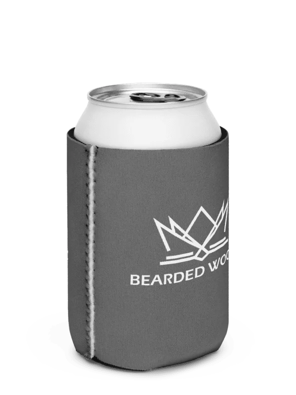 Coozie Can Cooler (Design: Bearded Woodz) Grey product image (2)