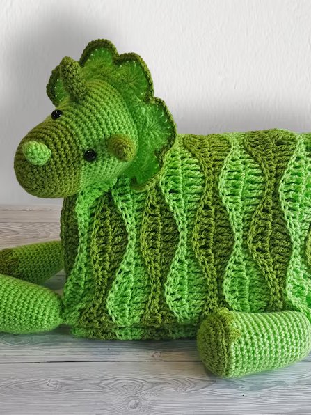 Dinosaur Baby Blanket Crochet Pattern - Amigurumi Dino Toy PDF - Crafting Happiness product image (6)