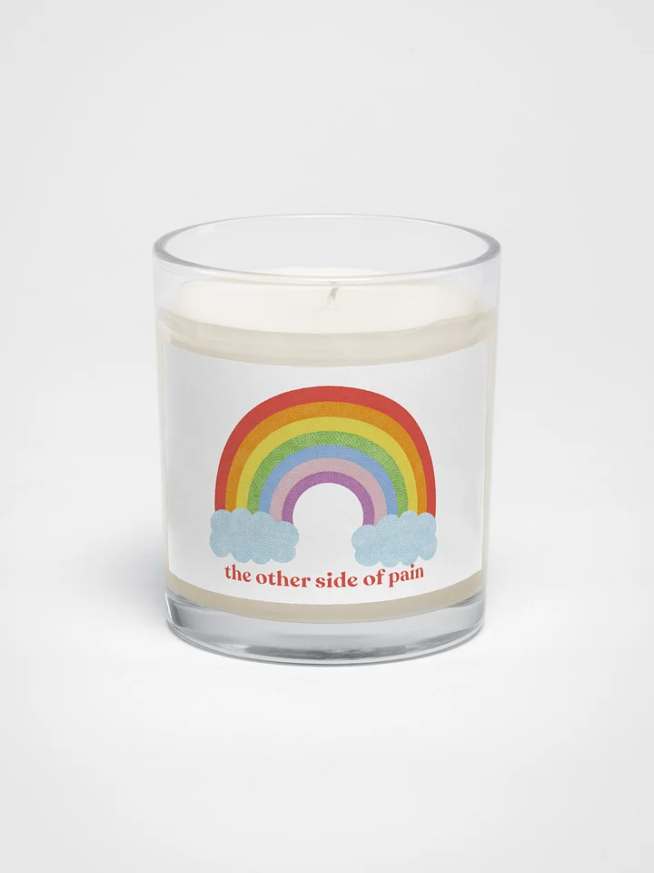 ''The other side of pain'' rainbow candle product image (1)