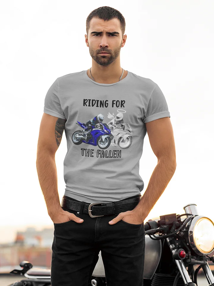 Riding For The Fallen (blue bike) T-Shirt product image (1)