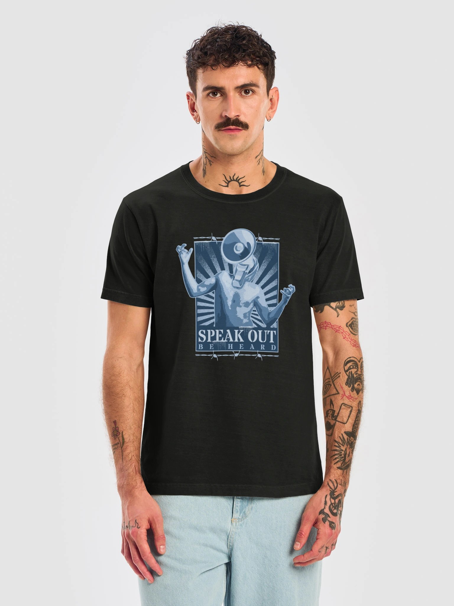 Speak Out Be Heard T-Shirt - Activist Megaphone Head Shirt | Protest Streetwear Tee product image (36)