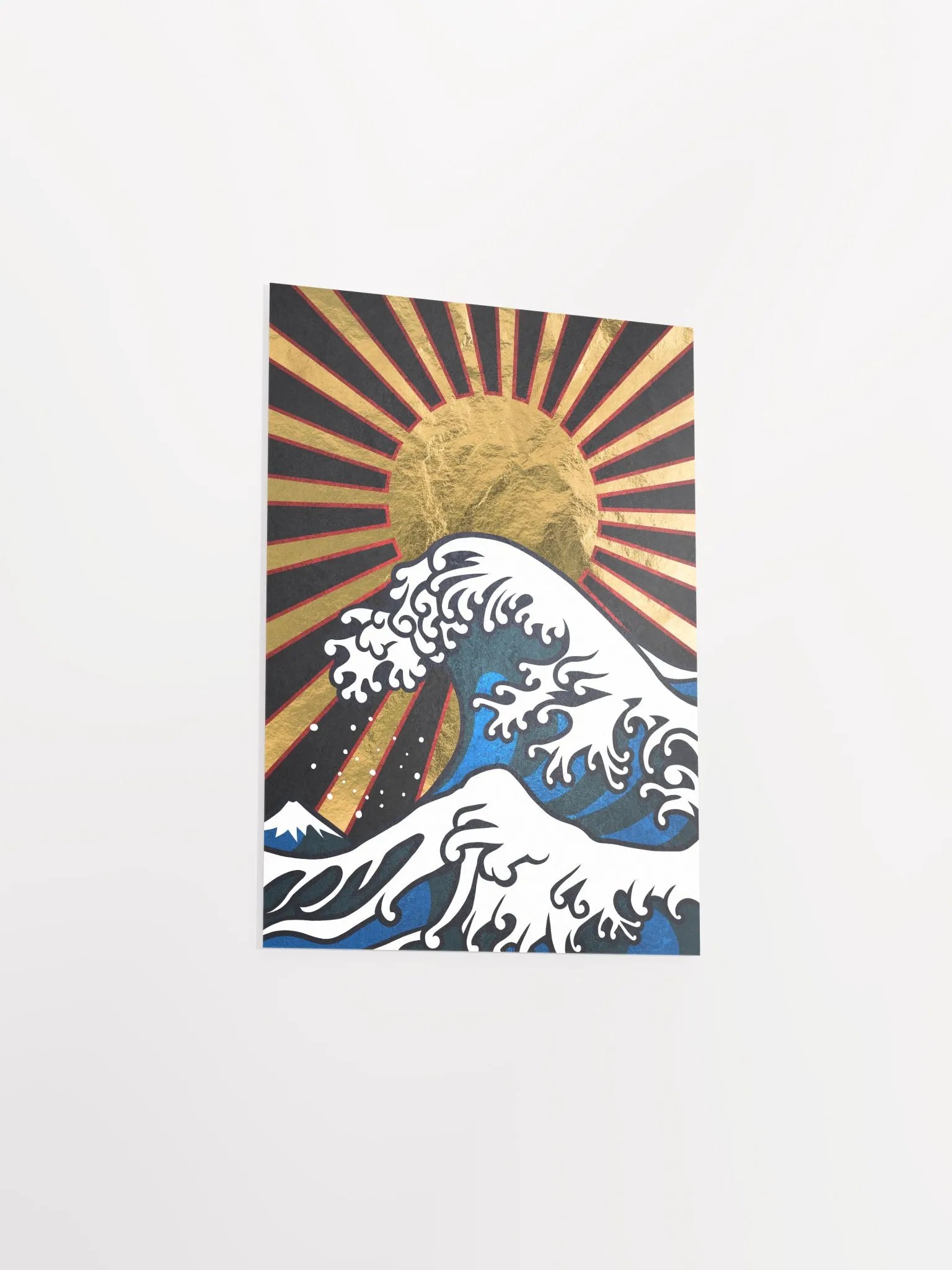 Golden Great Wave off Kanagawa #3 — Japanese golden poster, travel poster, aesthetic poster, landscape poster, wall art print product image (8)