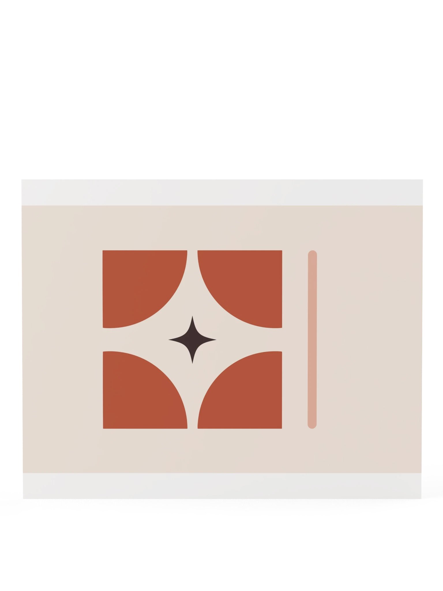 Rust Star Geometric Print | Mid Century Bathroom Wall Art product image (8)