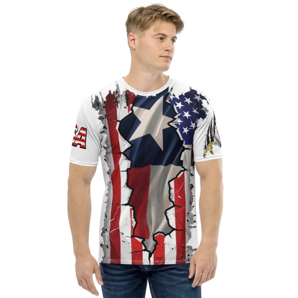 Ripped Flag Fusion Men's T-Shirt product image (2)