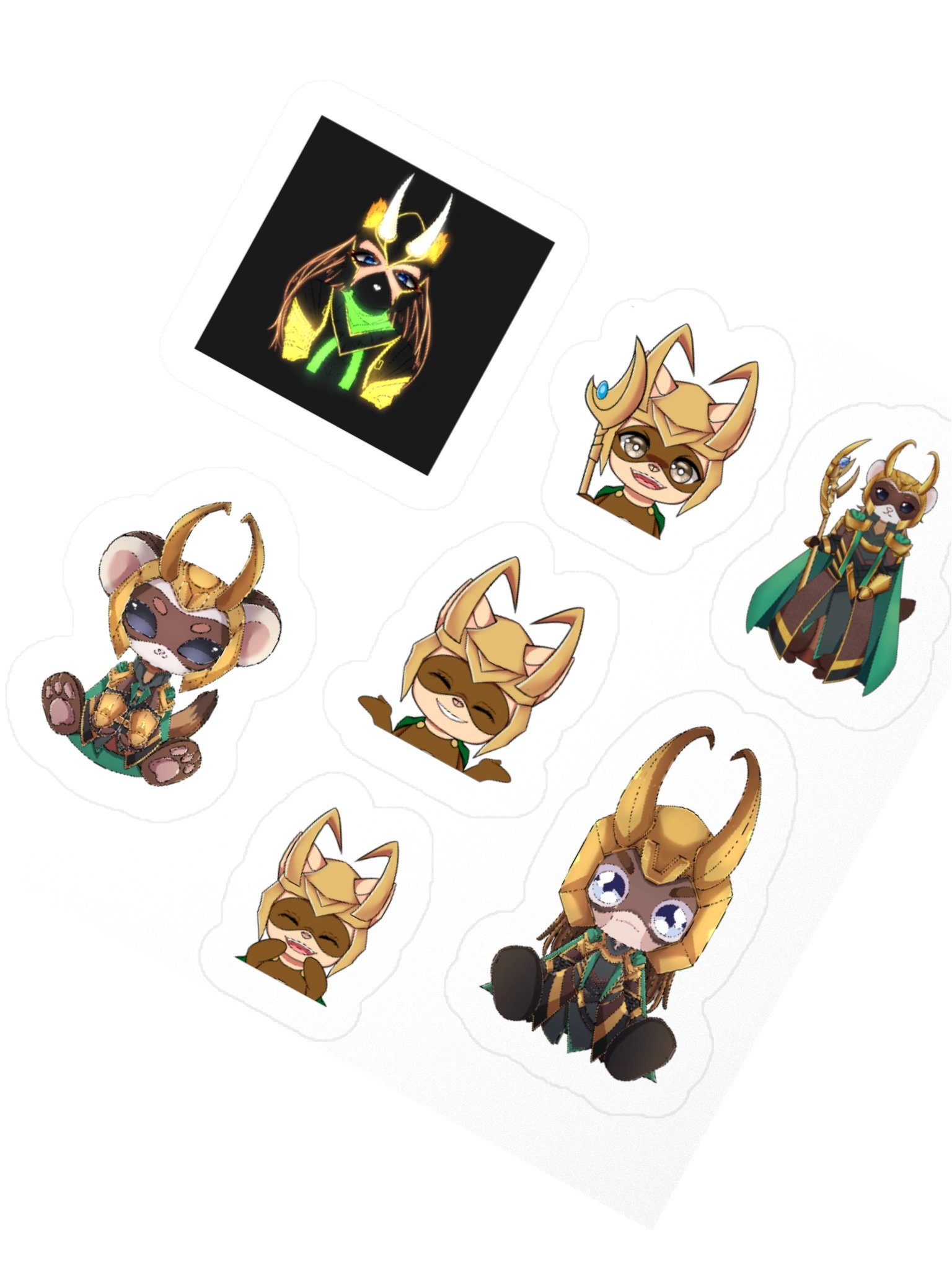 Loki Ferret Sticker Set product image (6)