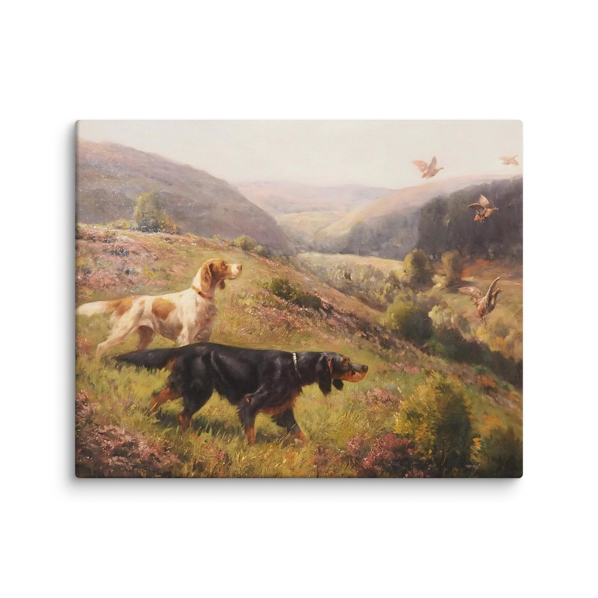 Antique French Grouse Hunting Bird Dogs Canvas Print product image (16)
