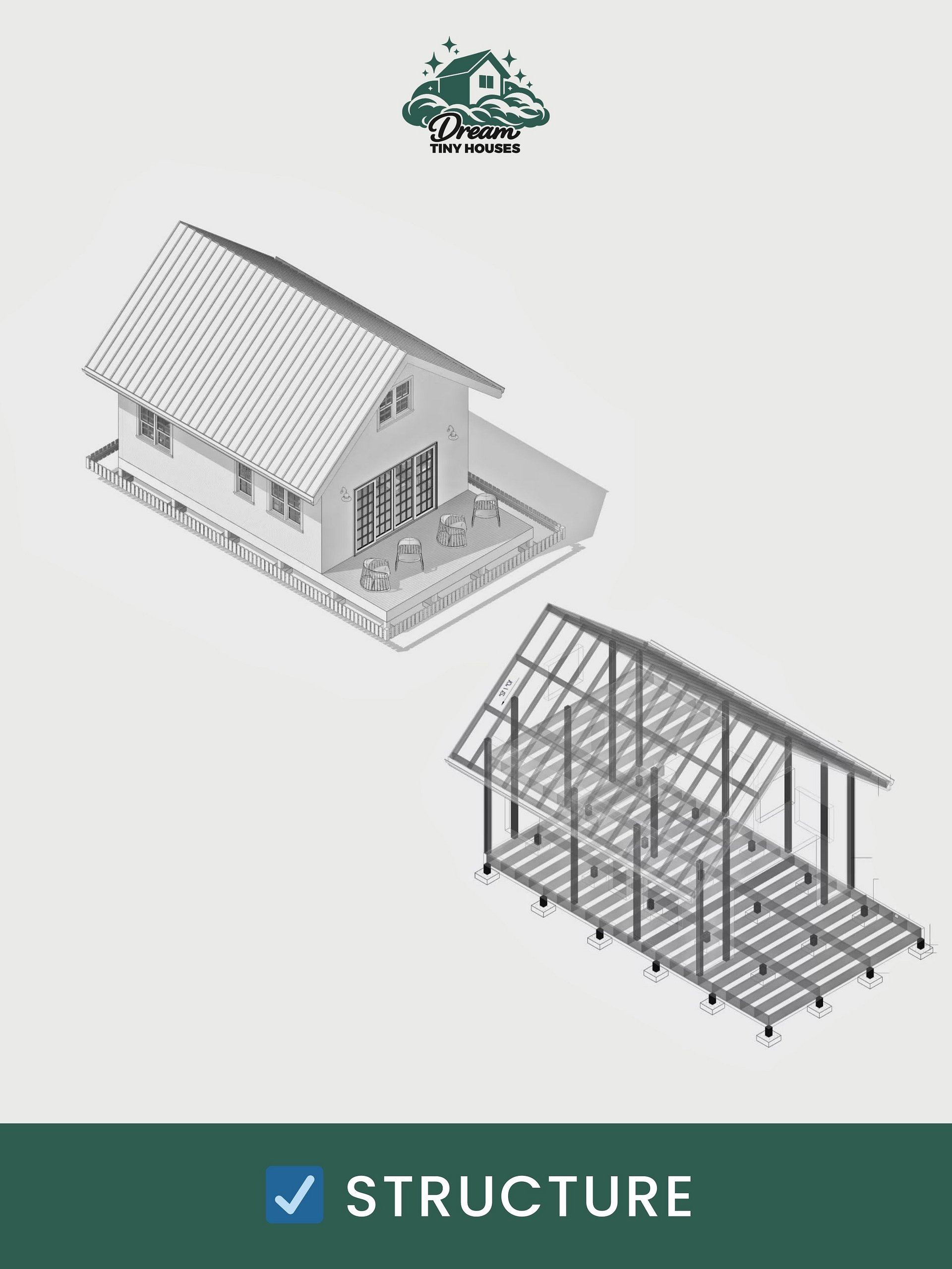 The Auberge Tiny House Blueprint Set (CAD File + Materials List) product image (9)