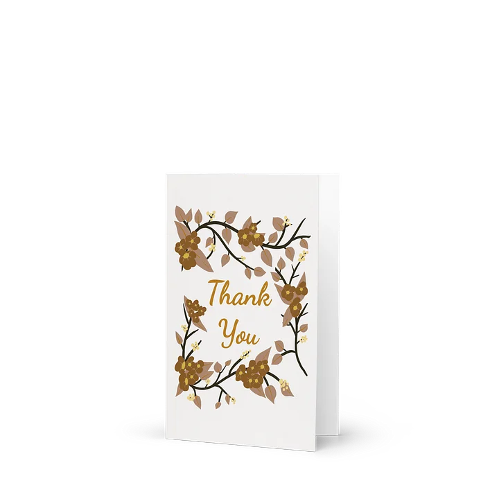 Thank You Botanical Garland | Chestnut & Warm Khaki on Parchment product image (1)