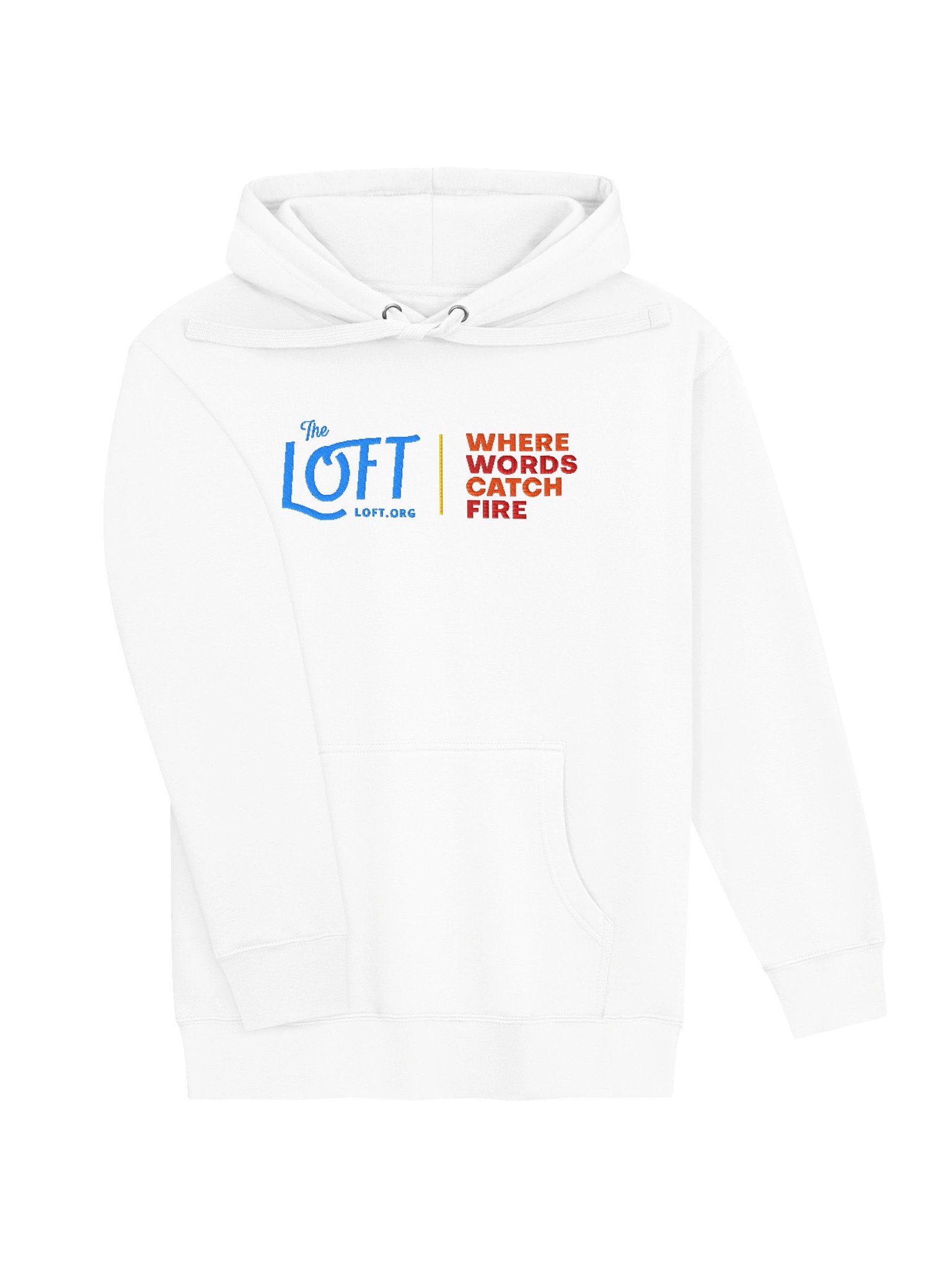 Where Words Catch Fire Hoodie Sweatshirt (White, Version 1) product image (3)