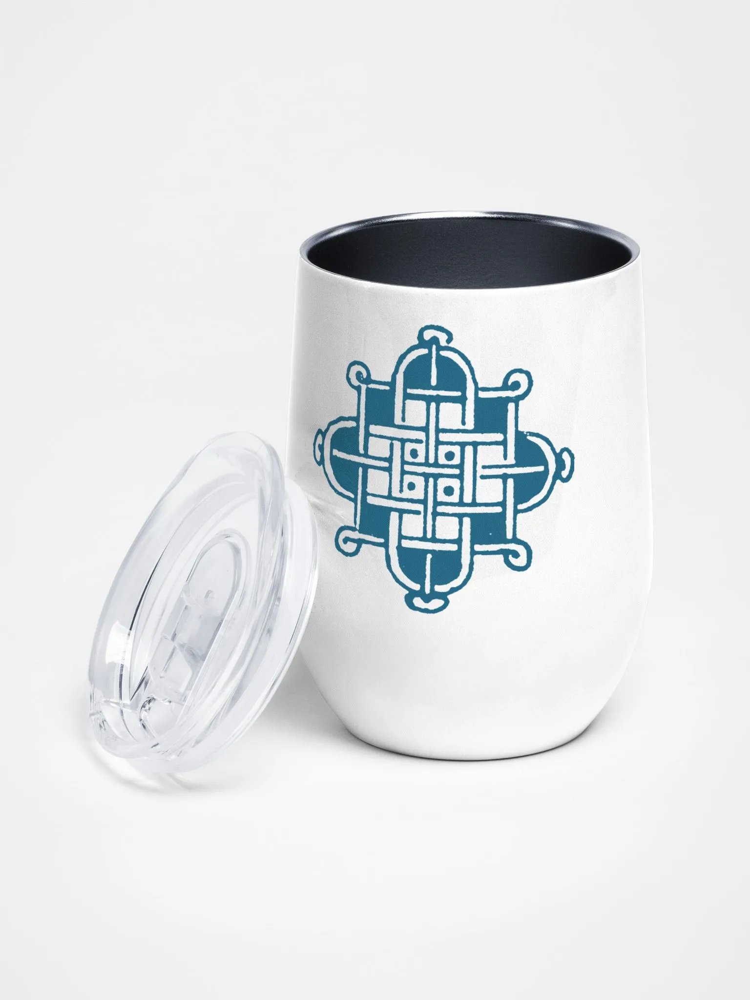 Blue Orthodox Cross Orthodox Christian Wine Tumbler – Religious Drinkware, Faith Gift product image (2)