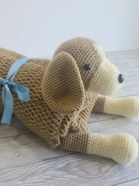 Beagle Dog Crochet Baby Blanket Pattern - Pram Toy & Play Mat PDF - Crafting Happiness product image (3)