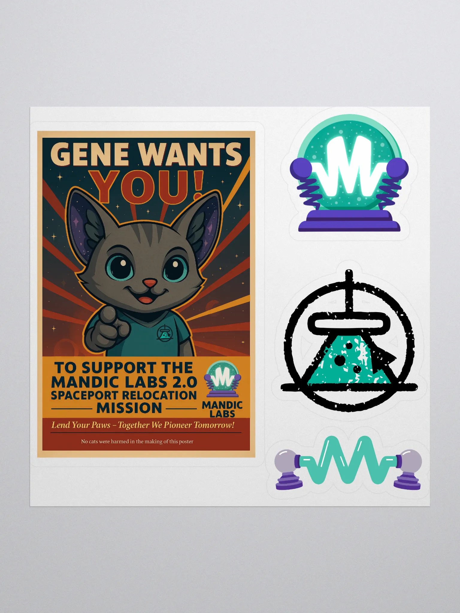 Gene Wants You! Sticker Sheet product image (1)