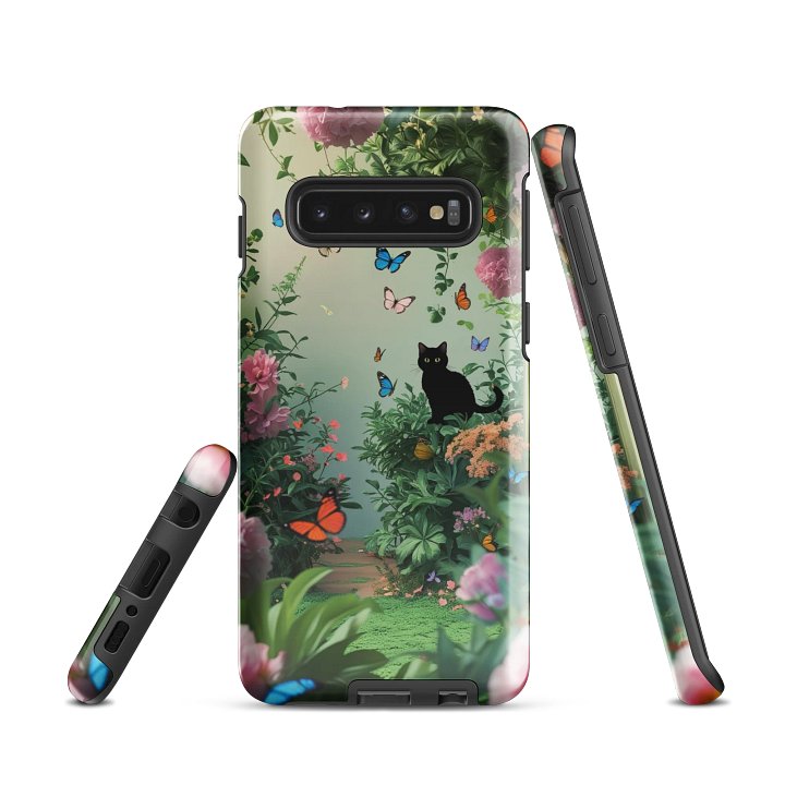 Whimsical Garden Cat Samsung Tough Case product image (1)