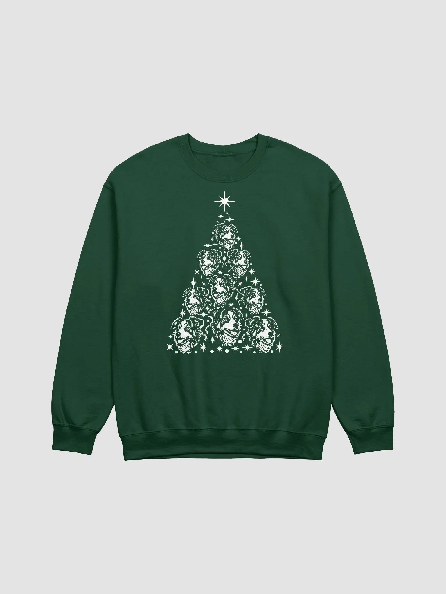 Australian Shepherd Christmas Tree Sweatshirt Design for Aussie Paw-rents product image (13)