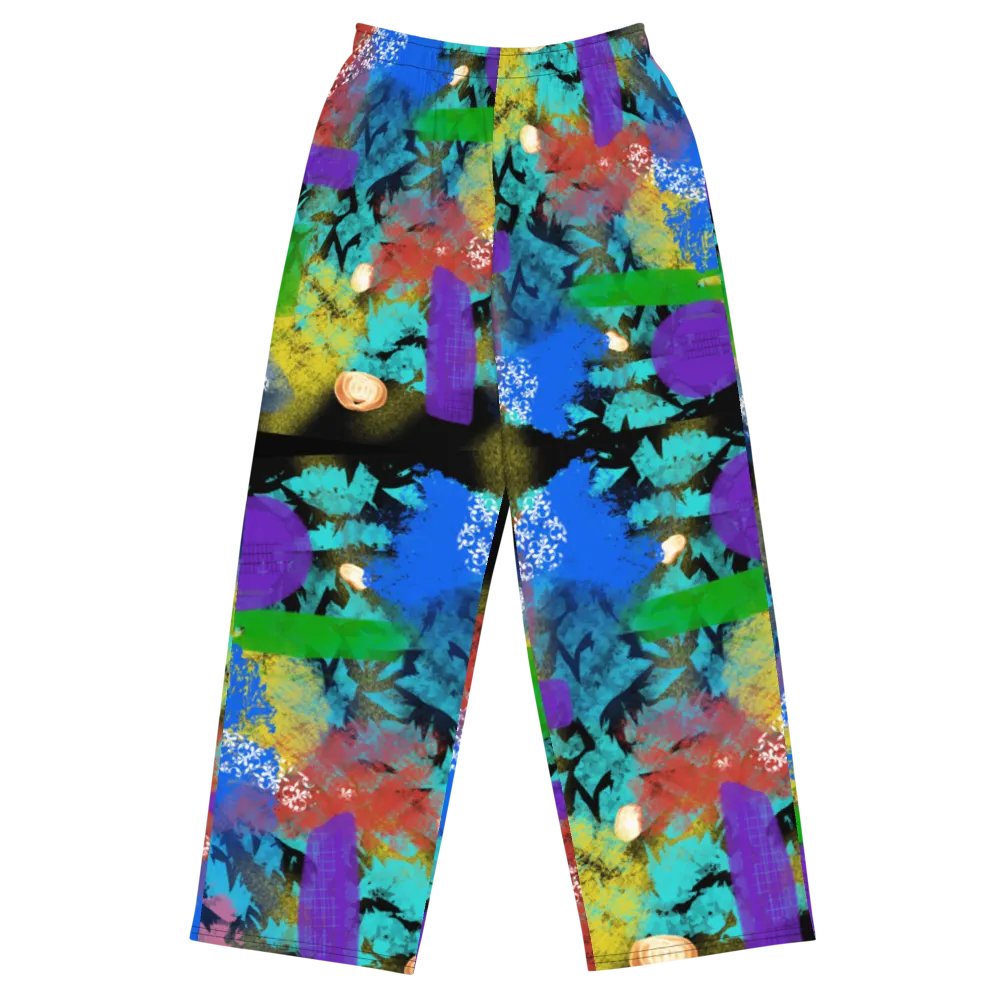 AbstractWear 'Night Flower' Wide Unisex Pants product image (1)