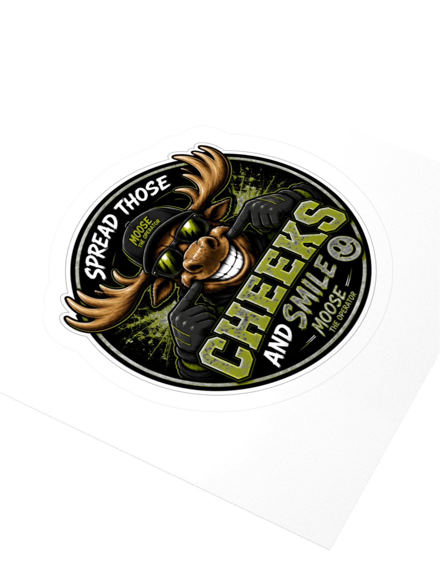 Moose Round Badge Sticker product image (3)