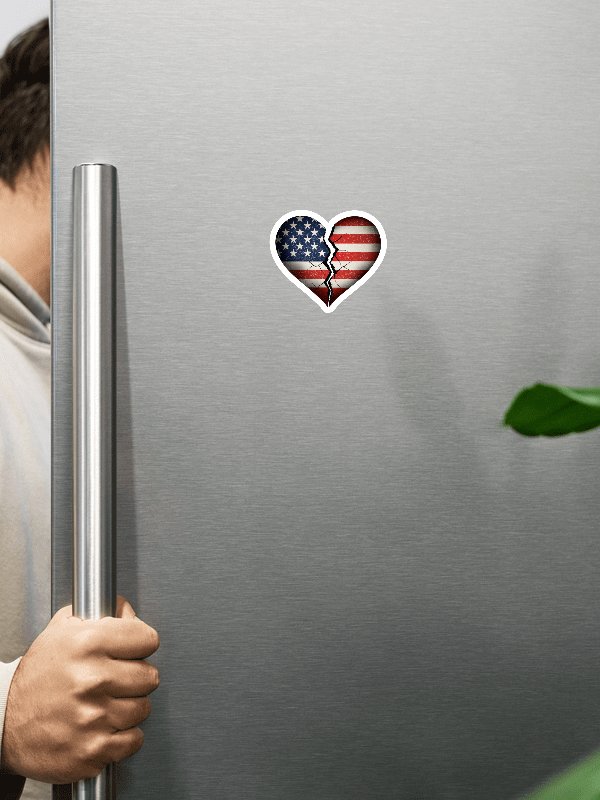 Our Broken USA Broken Heart Magnet – Die Cut | Political Statement Fridge Magnet product image (2)
