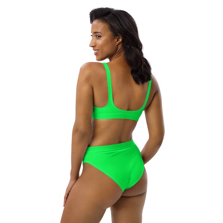 Neon Green High Waisted Bikini Set product image (2)