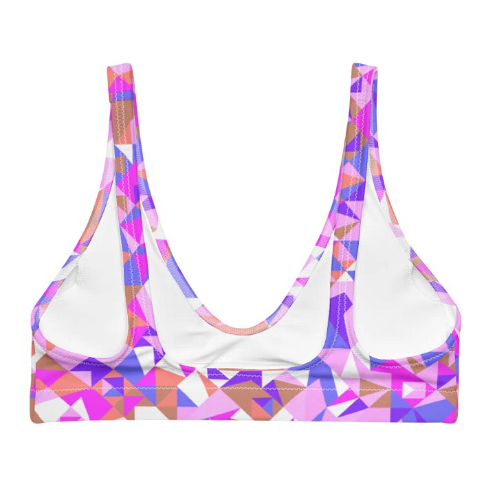 Colorful Vector Patterns Design Padded Bikini Top - v3 product image (1)