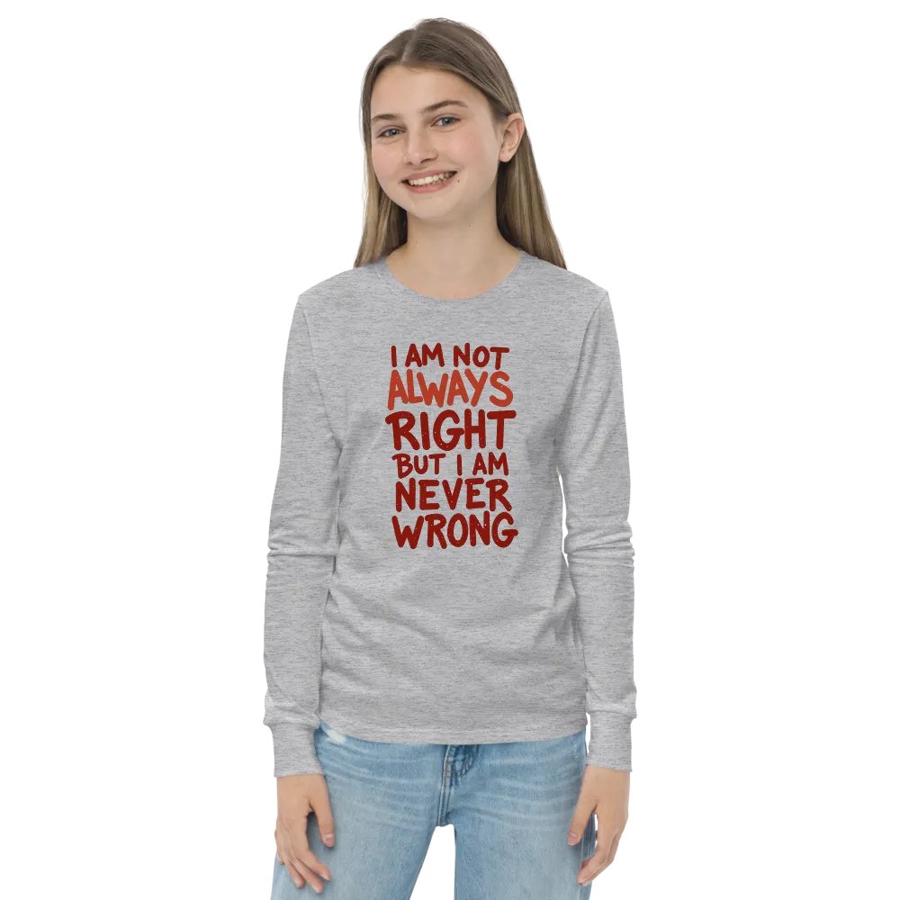 Never Wrong Youth Long Sleeve Tee product image (21)