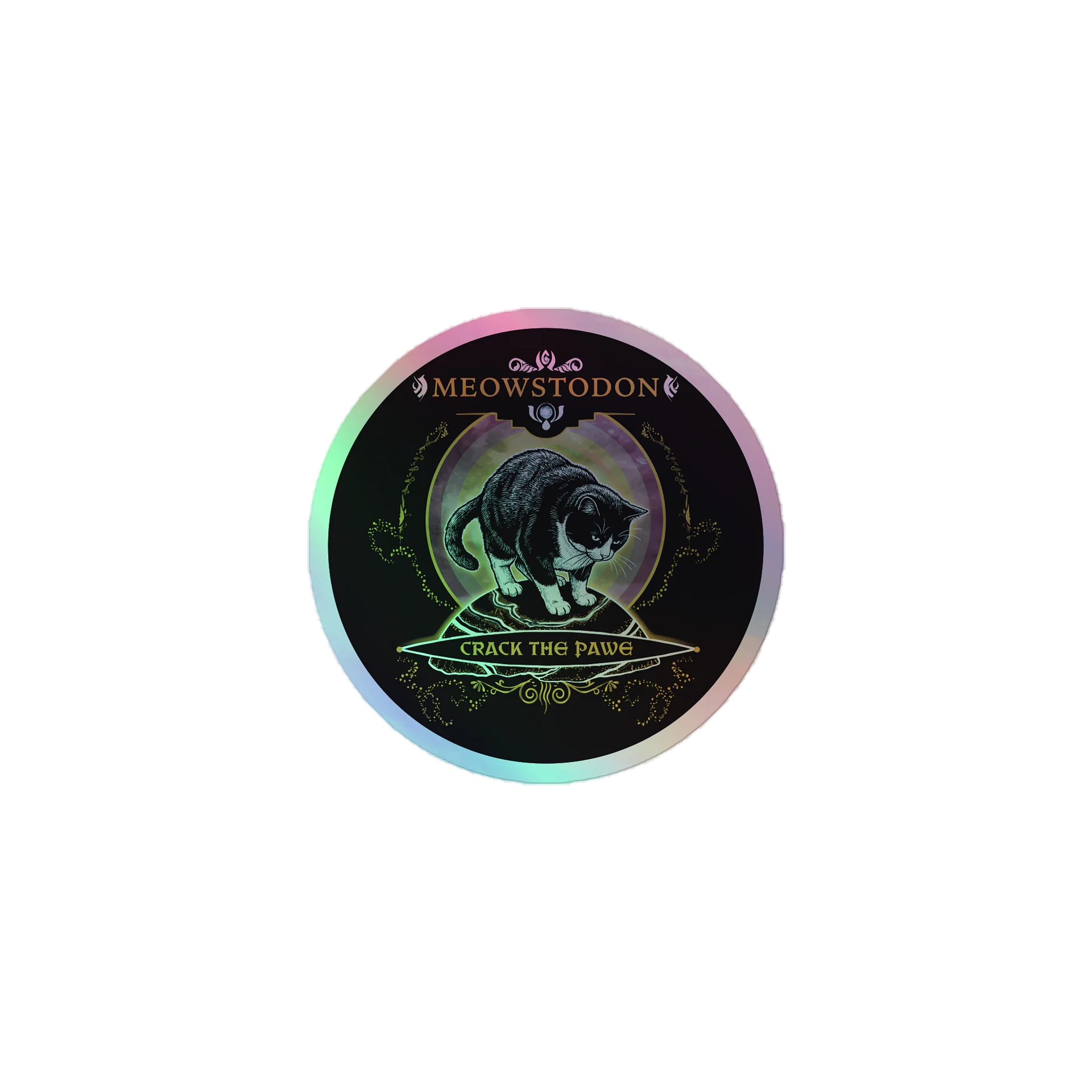 Burzik Meowstodon Crack The Pawe Holo Sticker product image (1)