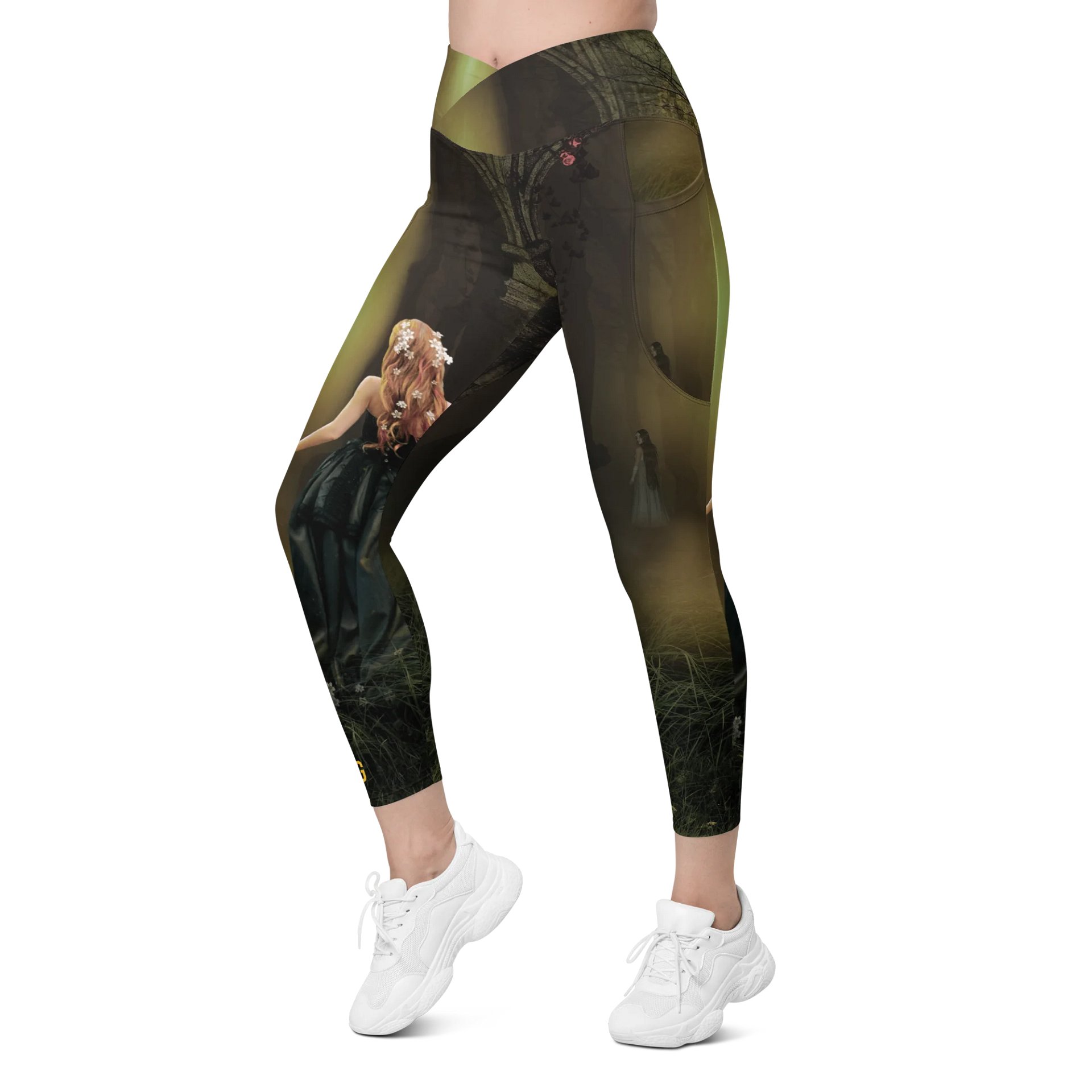 'Elven Stories - Blinded By The Light' Crossover Leggings with Pockets product image (6)