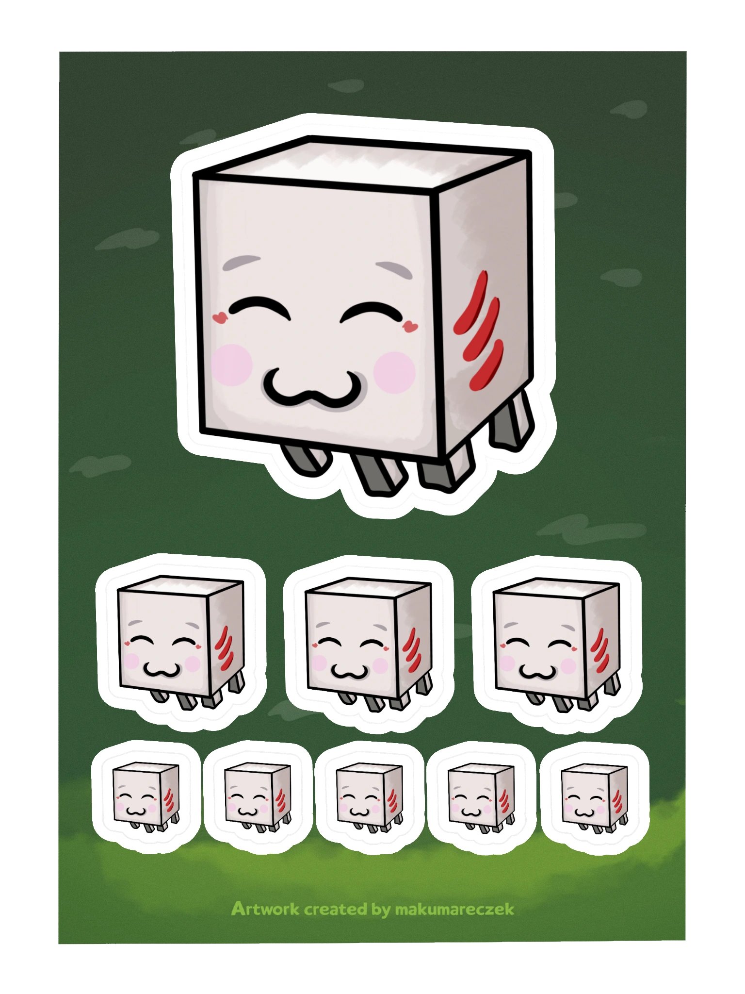 Happy Ghast - Kiss Cut Sticker Sheet product image (1)
