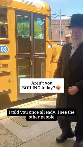 It feels like 100 degrees in NYC today and Hasidic Jews like Mr. Shtessel roll with full garb. I asked Mr Shtessel how he man...