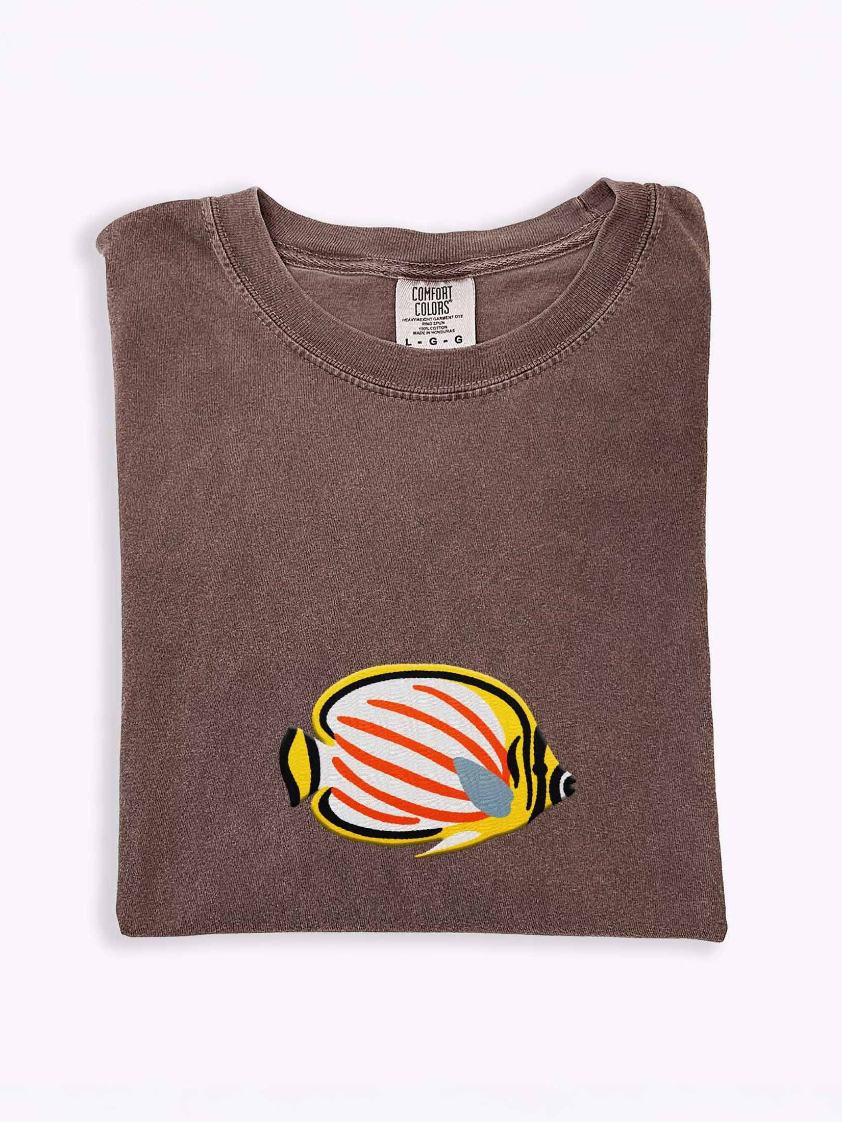 Ornate Butterflyfish Embroidered Shirt | Reef Aquarium Fish Embroidery Tee | Saltwater Marine Fish Apparel product image (1)