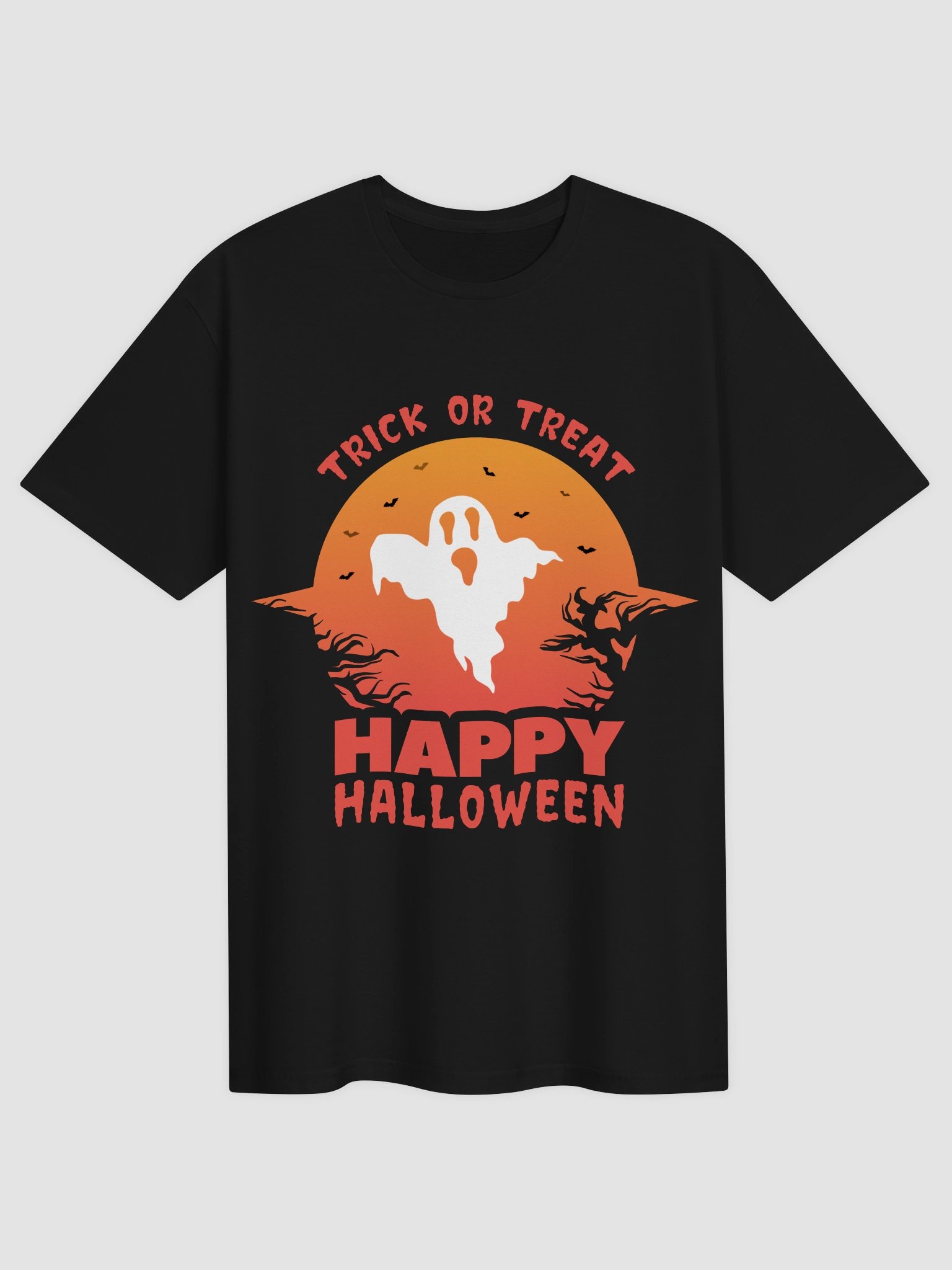 Happy Halloween Trick or Treat T-Shirt | Cute Ghost Graphic Tee product image (1)