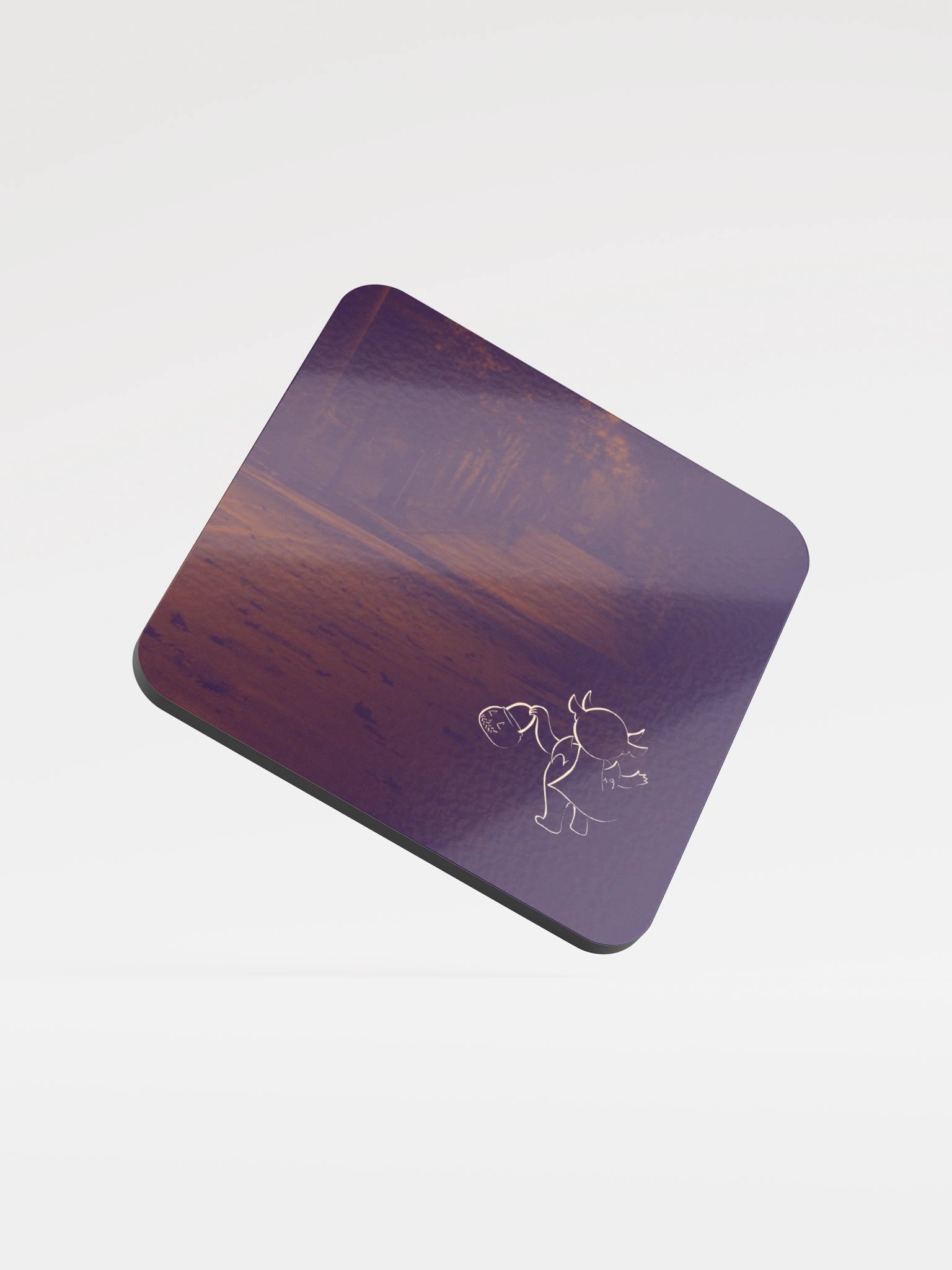 Cryptid On Your Corner Glossy Coaster product image (1)