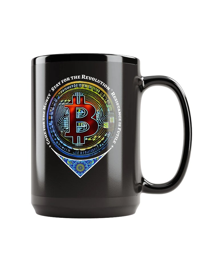 Bitcoin Cryptocurrency Black Glossy Mug product image (1)