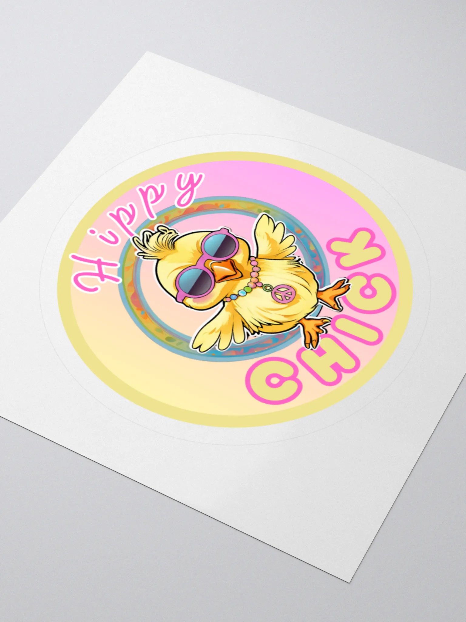 Cute Hippy Chick Easter Sticker product image (9)