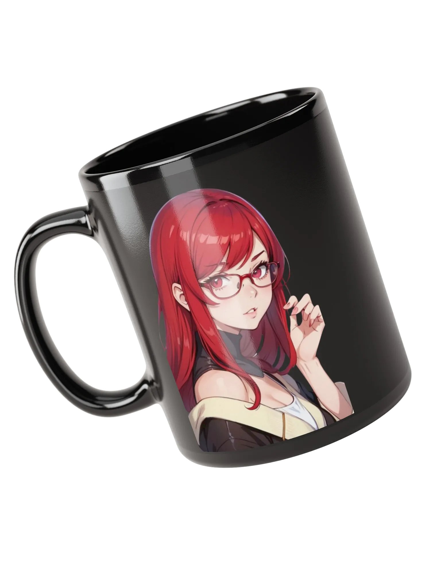 (RED WAIFU) K Black Mug product image (3)