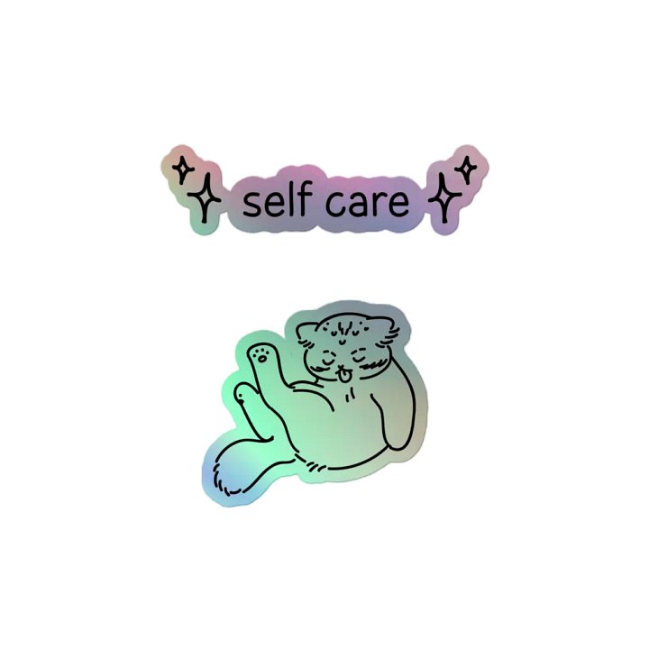Self Care Manul - Holo Sticker product image (2)