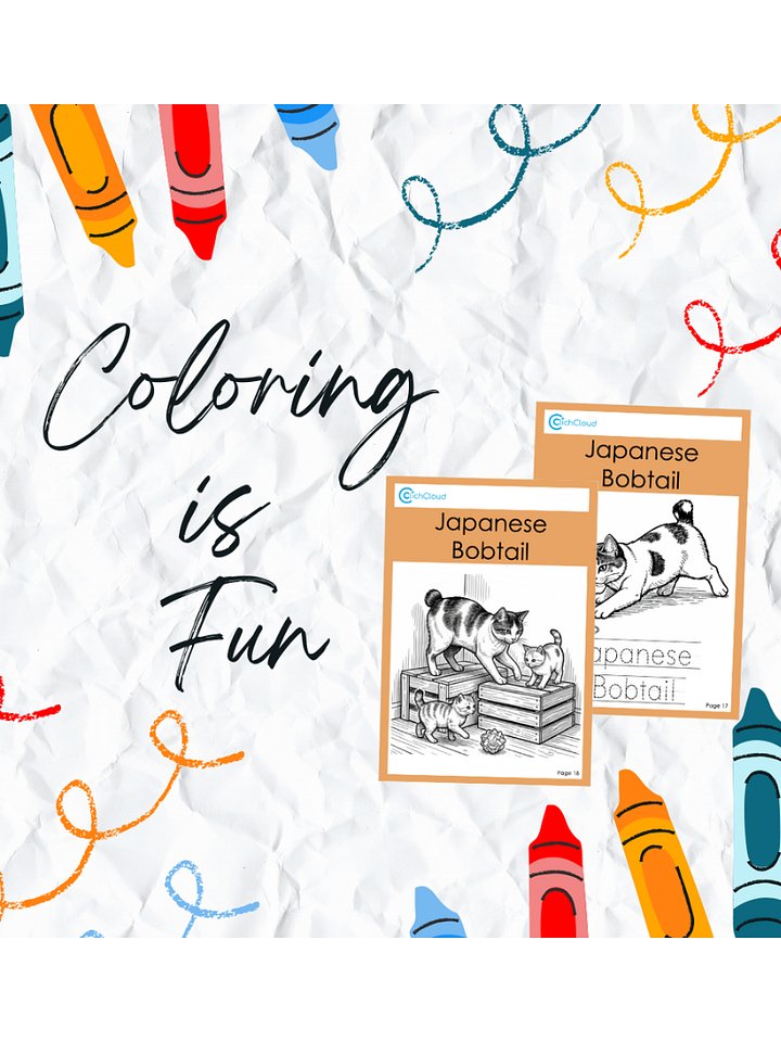 12 Cat Breeds Colouring Pages ( 24 pages ) product image (1)