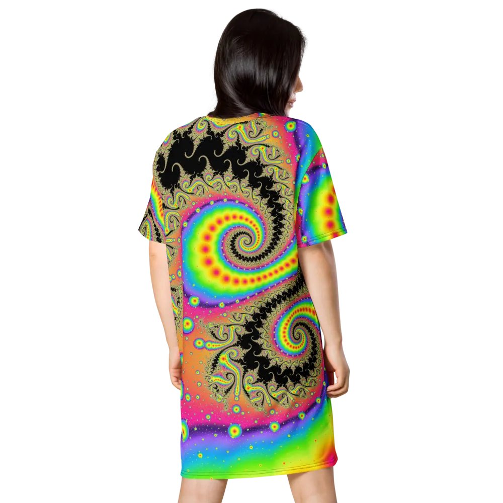 Fractal Dress/Tunic - Pink Lemonade and Candy Twists product image (4)