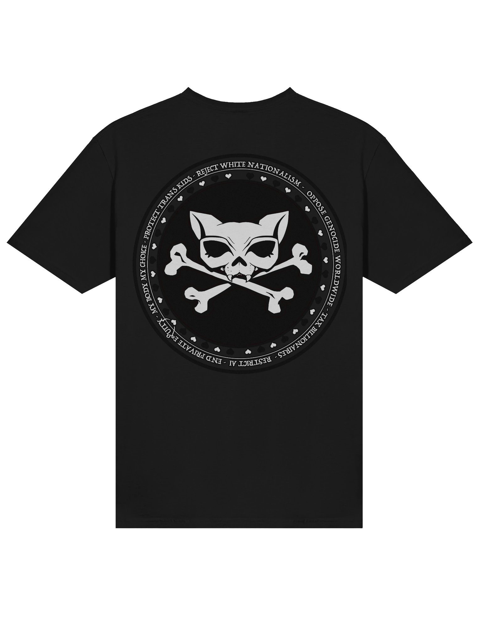 Not a Domme + My Politics White Ink Unisex Softstyle T-Shirt product image (4)