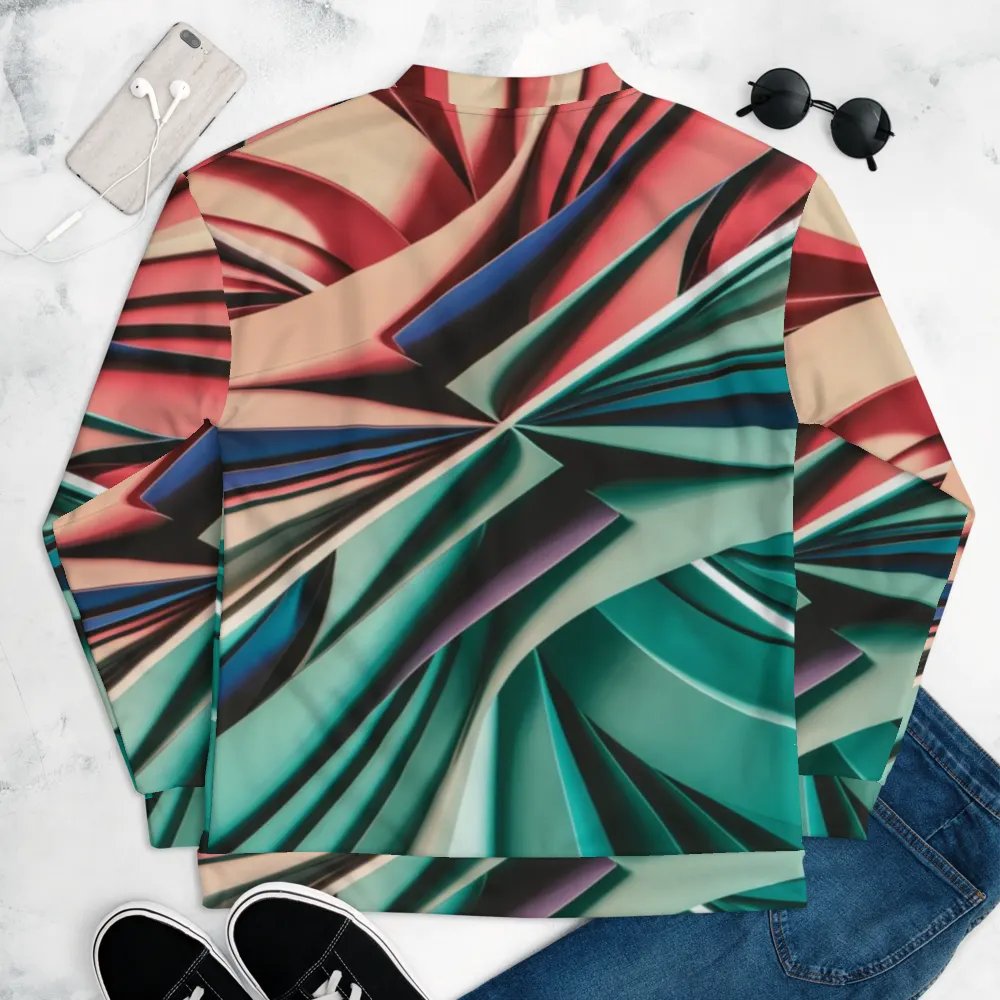 Exclusive Abstract Art Unisex Bomber Jacket - TDS Music Original Design product image (3)