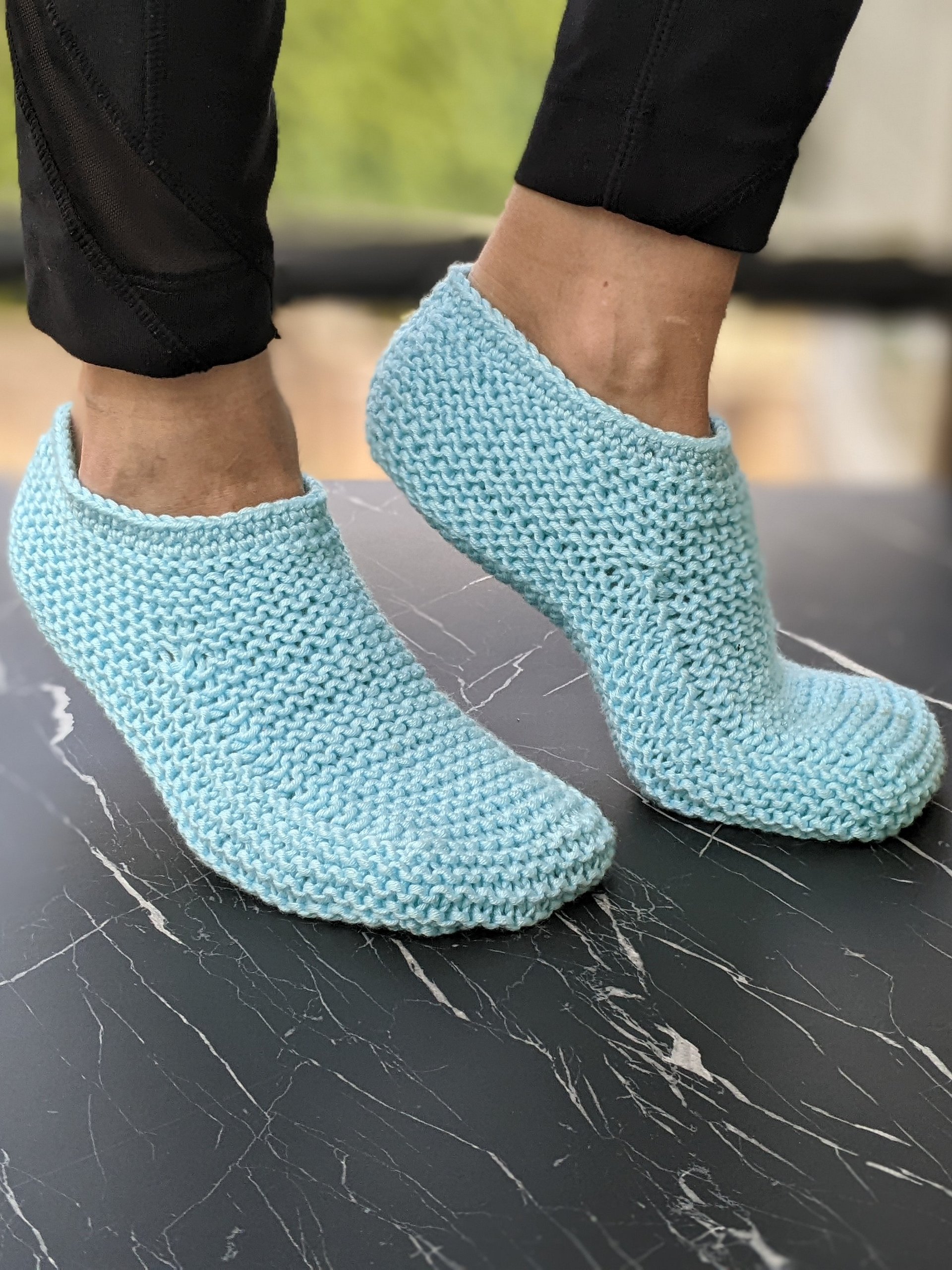 Cozy Knit House Slippers Pattern product image (1)