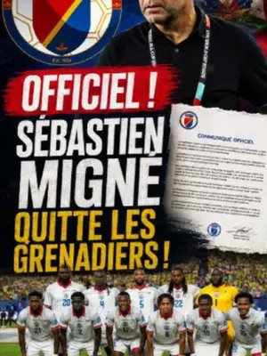 🚨 OFFICIEL ! Sébastien Migné n'est plus le sélectionneur des Grenadiers 🇭🇹 La FHF annonce la fin de leur collaboration après la qualification historique pour la Coupe du Monde 2026. 👀 Qui doit le remplacer ? #Grenadiers #Haiti #Football #FHF #WorldCup2026 #NouPiPrew