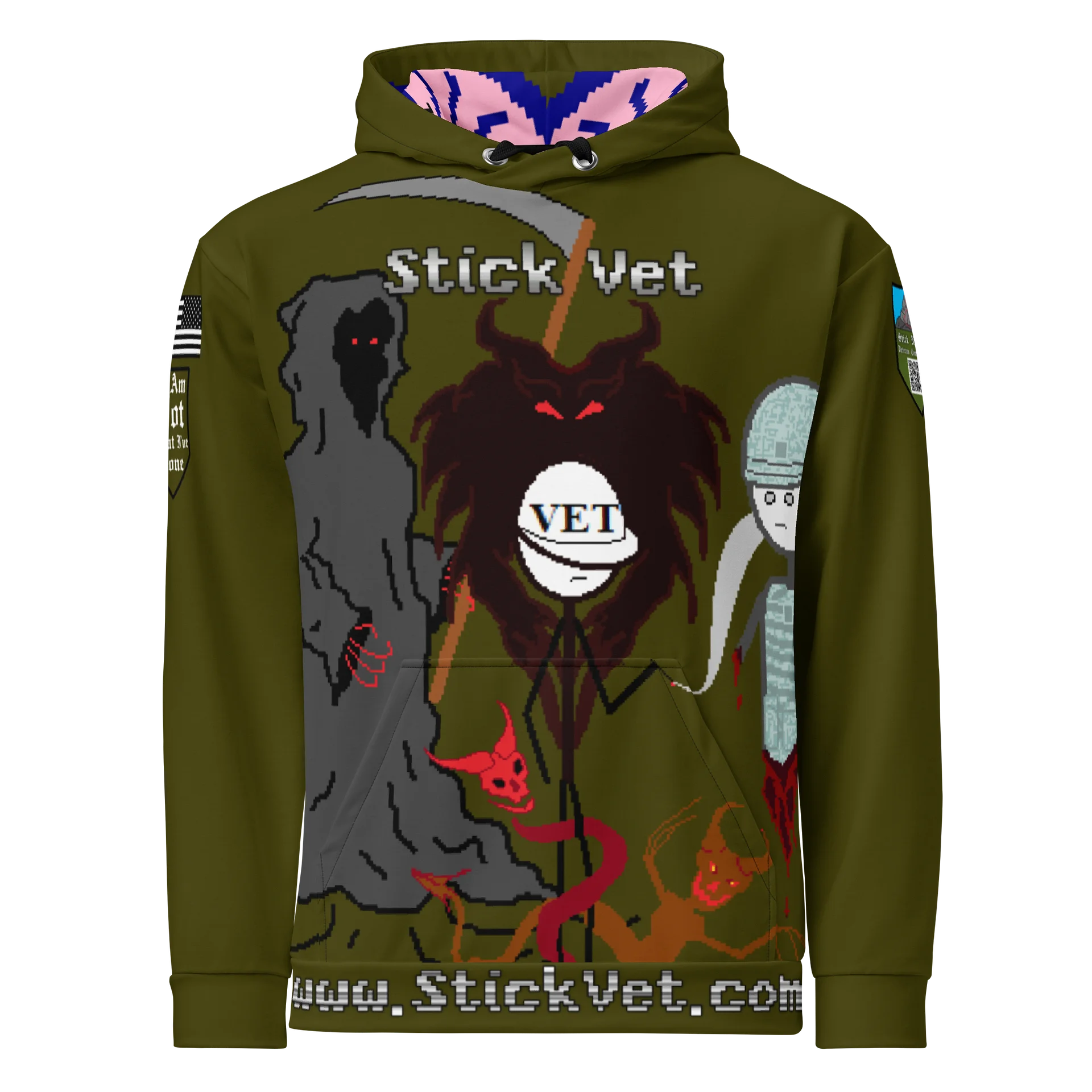Green Stick Vet's Demons Athletic Hoodie product image (1)