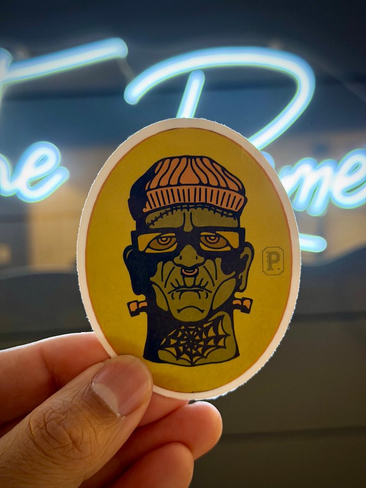 Hipster Frankenstein Sticker product image (2)